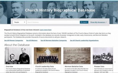 Current Church Leader Information Added to Church History Biographical Database