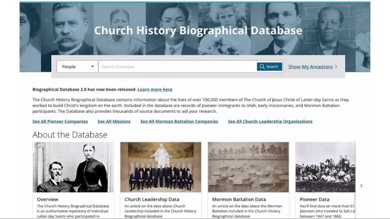Current Church Leader Information Added to Church History Biographical Database