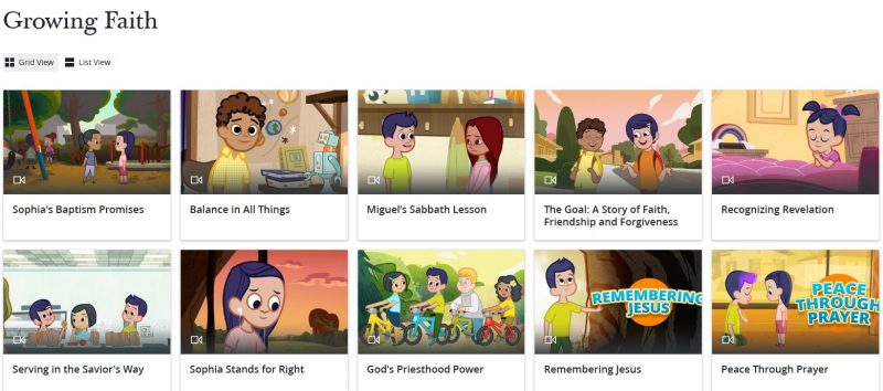 “Growing Faith” Videos Teach Children Gospel Principles