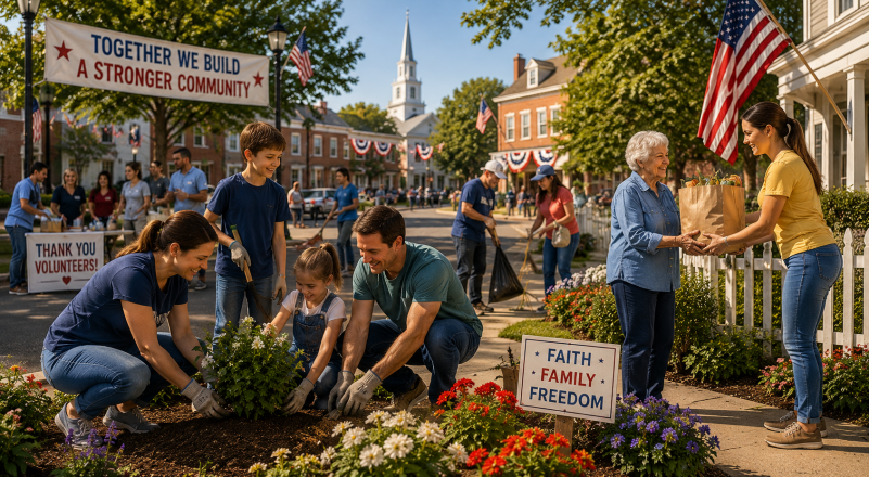 family-volunteer-community